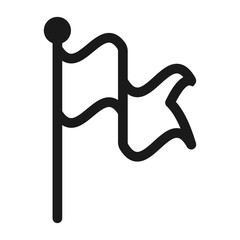 flag - minimal line web icon. simple vector illustration. concept for infographic, website or app.