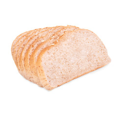 sliced bread isolated on white background