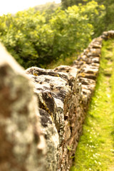 Obraz premium Close up of stone wall at Urquhart Castle, Inverness, Scotland