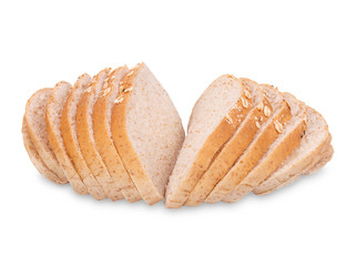 sliced bread isolated on white background
