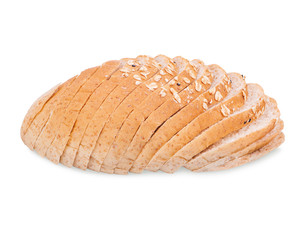 sliced bread isolated on white background