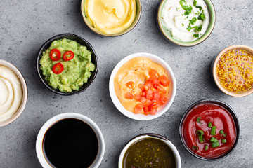Assortment of sauces