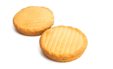 biscuit with chocolate hazelnut cream isolated