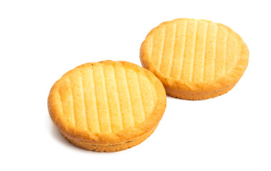 biscuit with chocolate hazelnut cream isolated