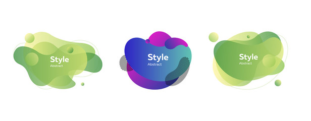 Colorful irregular shapes set