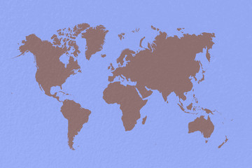 map world on pastel brown background