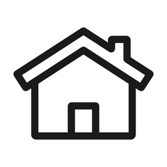 home, house, estate - minimal line web icon. simple vector illustration. concept for infographic, website or app.