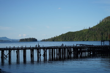 Pier and Dock in Ocean Harbor - Alaska