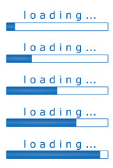 Blue loading bar. vector illustration