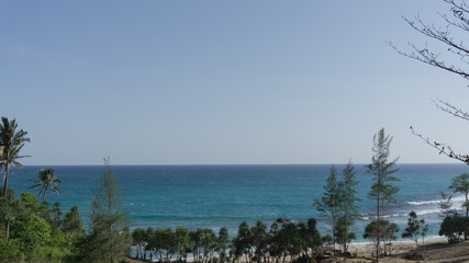  the edge of the island and the sand beach