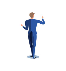 business man elegant avatar character