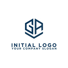 Inspiring company logo design from the initial letters GA logo icon. -Vectors