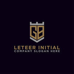 Obraz premium Inspiring logo design for companies from the initial font of the GB logo icon. -Vectors