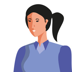 business woman elegant avatar character