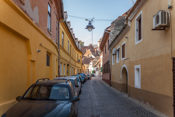 Fototapeta premium Sibiu morning sunrise without people