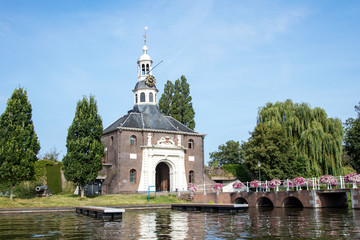 Fototapeta na wymiar View of city gate Zijlpoort in Leiden Netherlands.- Image
