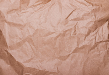 Texture craft crumpled paper, cardboard. Copy space.