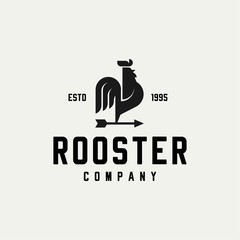 Rooster with Arrows logo vector in isolated white background © Astart