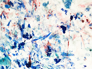 Abstract Colors Ink Splash on white paper Background