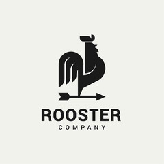 Rooster with Arrows logo vector in isolated white background © Astart