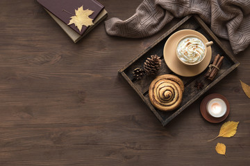 Autumn cozy flat lay