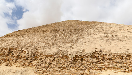 Bent Pyramid in Necropolis of Dahshur, Cairo, Egypt