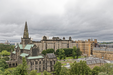 Fototapeta na wymiar Glasgow Cathedral and Royal Infirmary- Glasgow, Scotland, UK