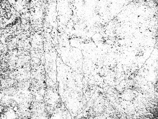 Distress old cracked concrete texture, vector illustration. Black and white grunge background. Stone, asphalt, plaster, marble.