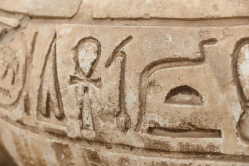 Hieroglyphics in Memphis, Cairo, Egypt