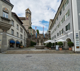 the Hauptplatz Square in the historic old town of Rapperswil