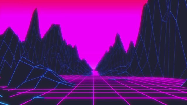 80s Retro Futurism Background (Loop)