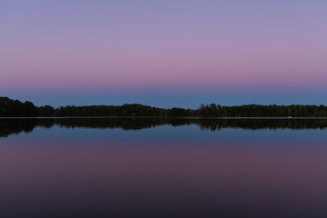 Pink Sunset at the Lake