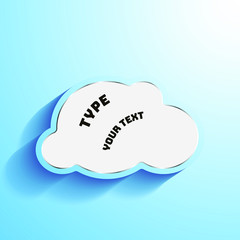 Simply flat cloud vector illustration. Cloud symbol for your design, web site, brand logo, app, UI, background. Trendy flat style with amazing color. From Cloud set.