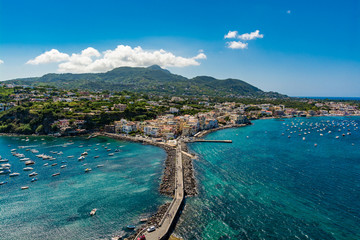 Obraz premium Amazing cityscape of Ischia Ponte, Ischia island, Italy