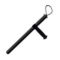 Full black police rubber
