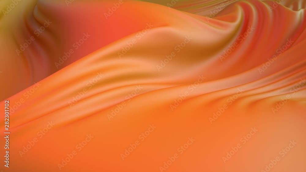 Poster 3d simulated elegant cloth background. simple surface with folds. loopable animation.