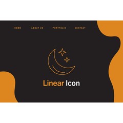  moon stars icon creative design templat