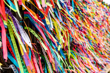 Ribbons of Our Lord of Bonfim of Bahia, the best known symbol of the city of Salvador and the classes of the Bonfim church by the faithful