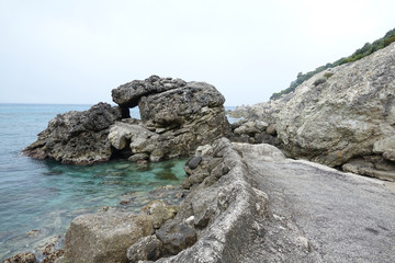Fototapeta na wymiar Küste bei Parelia auf Korfu