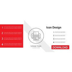  printer icon creative design templat