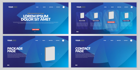 Set of web page design templates design. Modern vector illustration concept of web page design for website and mobile website development. Easy to edit and customize/