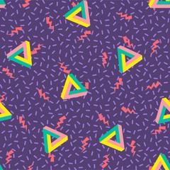 Eightees Colorful Seamless Vector Pattern