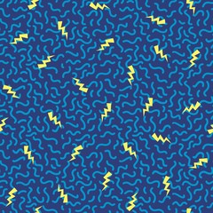 Eightees Colorful Seamless Vector Pattern