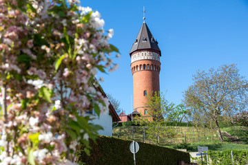 Naklejka premium Stadtansichten Burg bei Magdeburg mit Wassertzrm