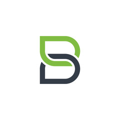 lines that make up the letter b logo template