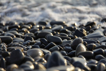 Obraz premium Sea pebbles - detailed story