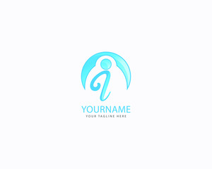 I Letter Logo Icon Mosaic Pattern Design template Element