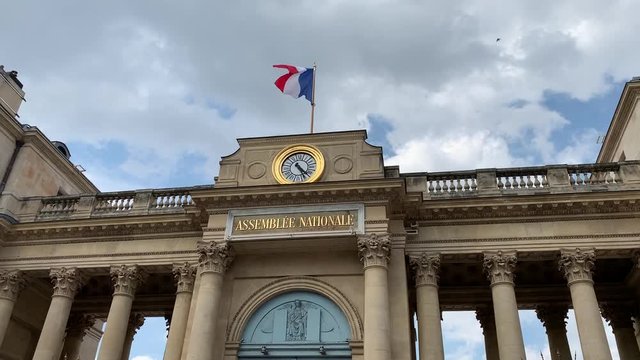 Entrée de l'Assemblée Nationale, Palais Bourbon à Paris