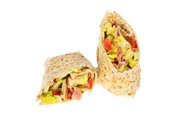 Two sandwich wraps