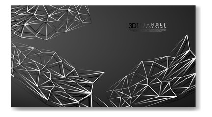 abstract background with 3d triangle lines